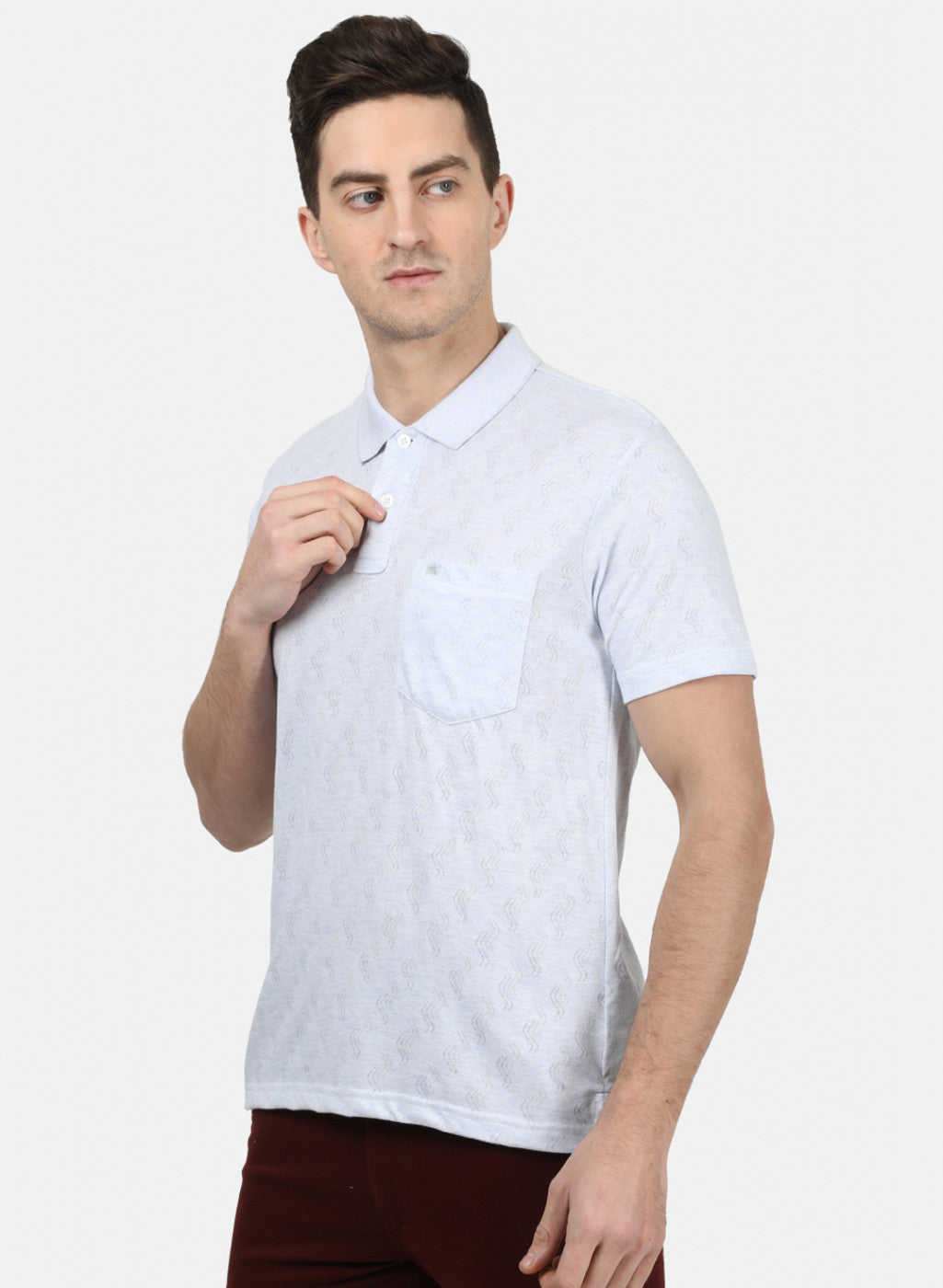 Mens Sky Blue Stripe T-Shirt