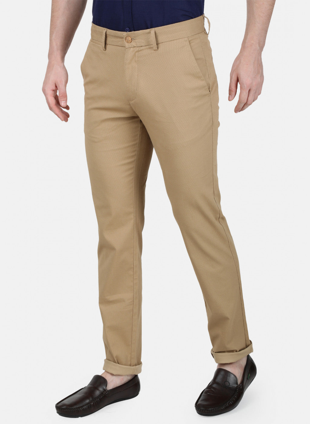 Mens Khaki Slim Trouser