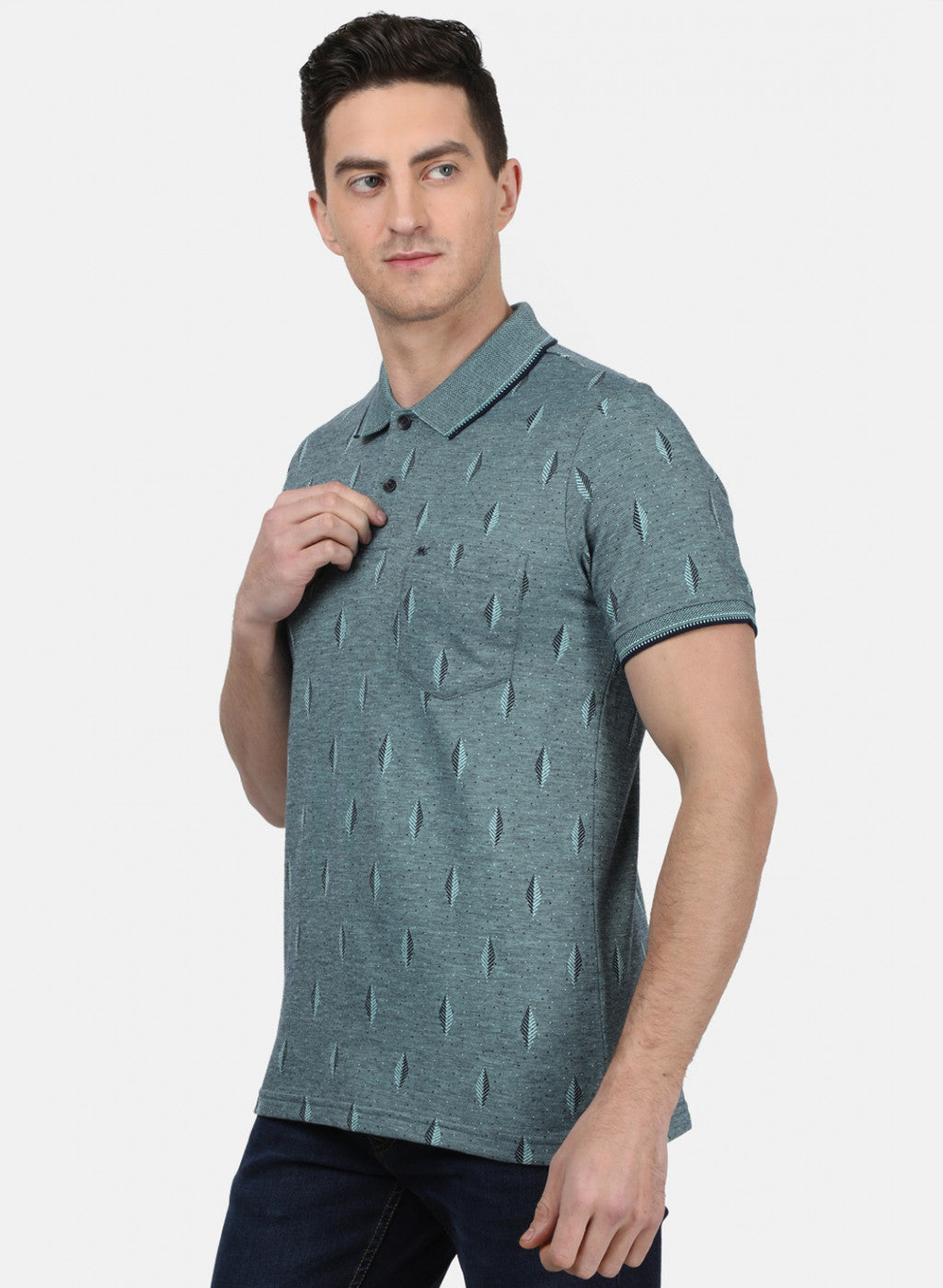 Mens Green Stripe T-Shirt