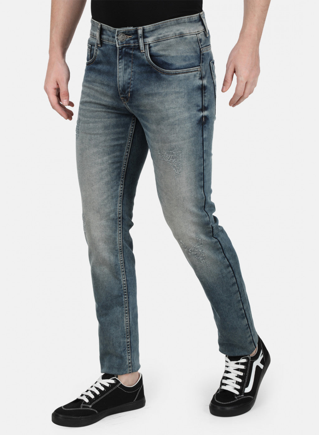 Mens Blue Narrow Denim