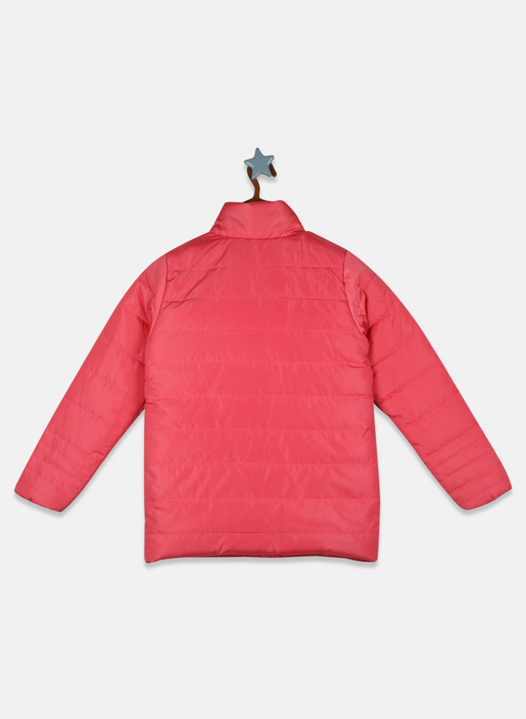 Girls Red Solid Jacket