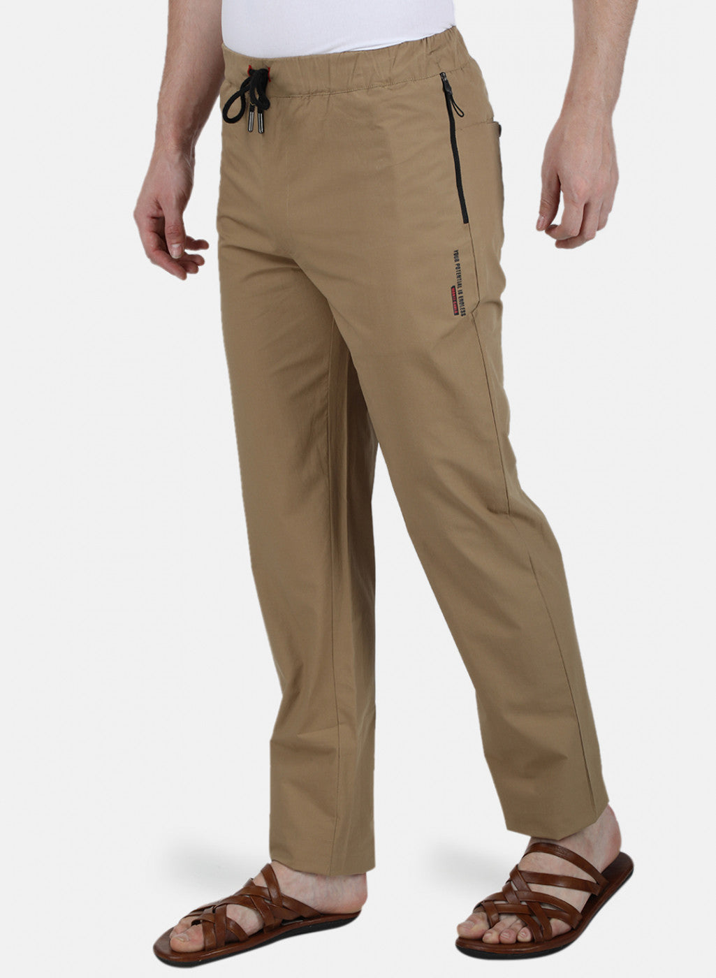 Mens Khaki Plain Lower