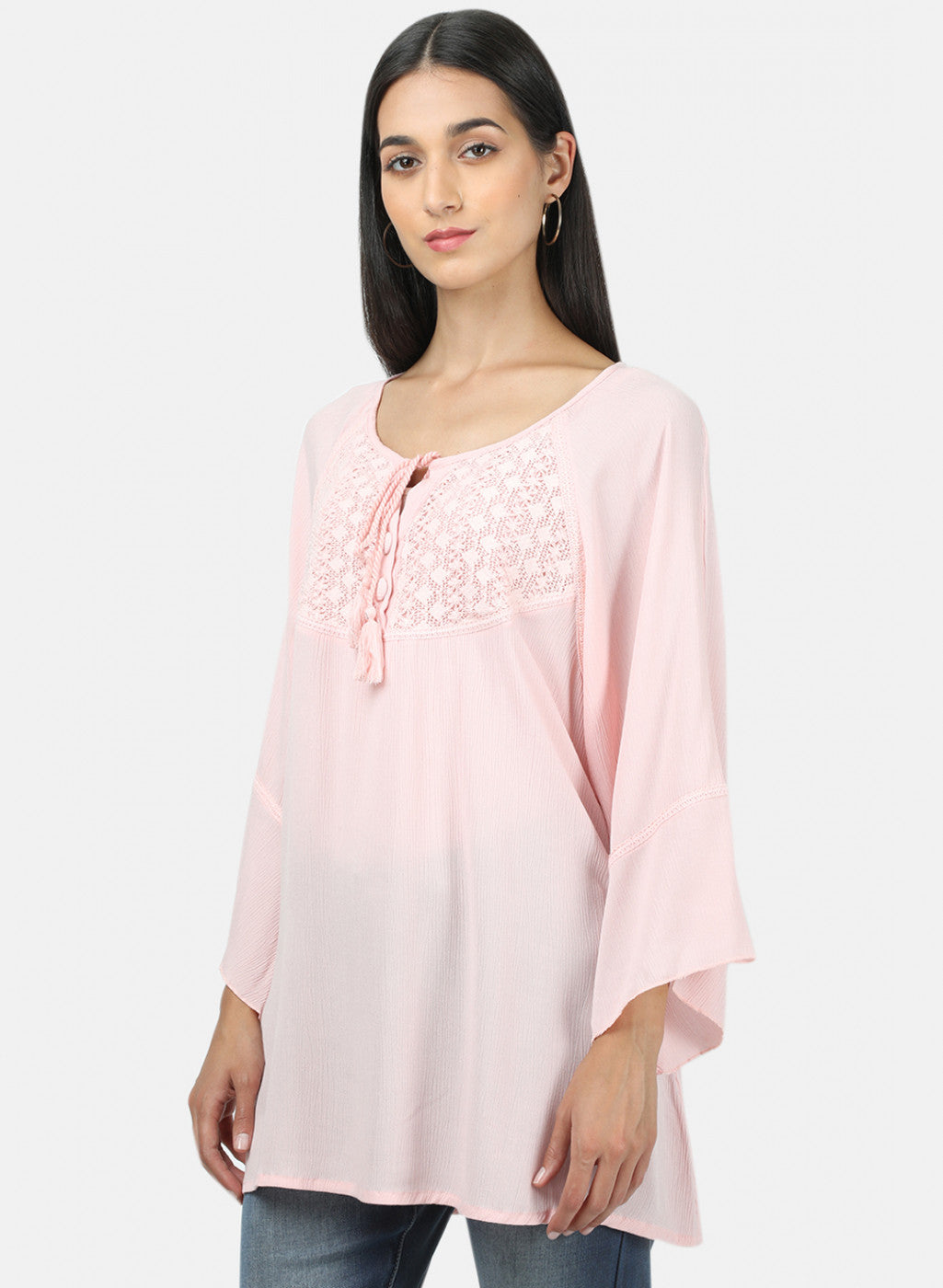 Womens Pink Plain Top
