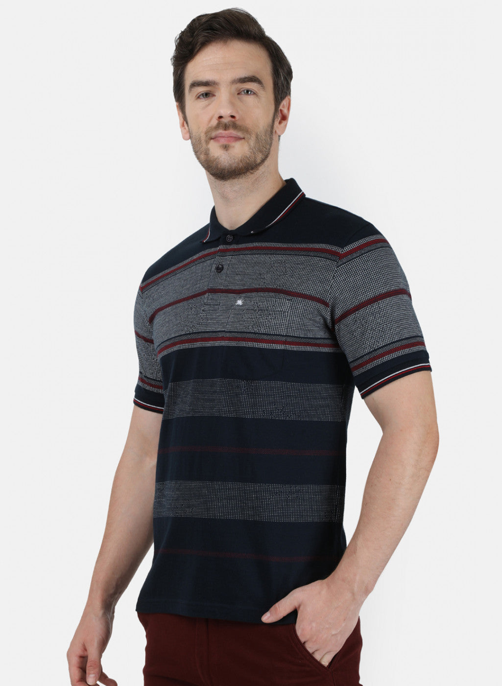 Mens NAvy Blue Stripe T-Shirt