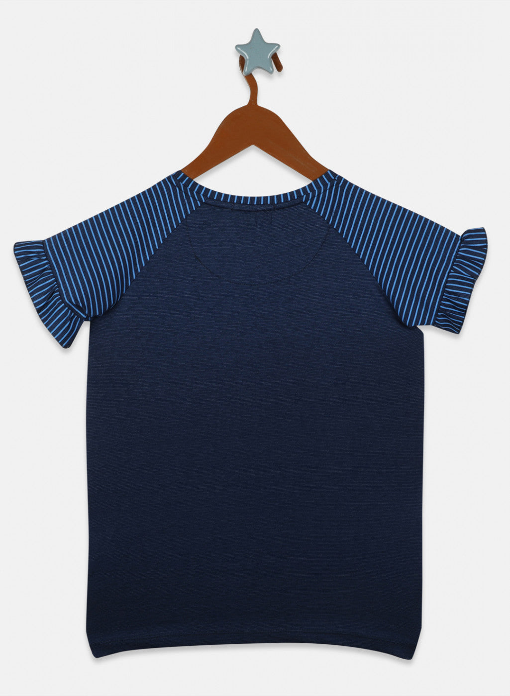 Girls Bluish Purple Printed Top