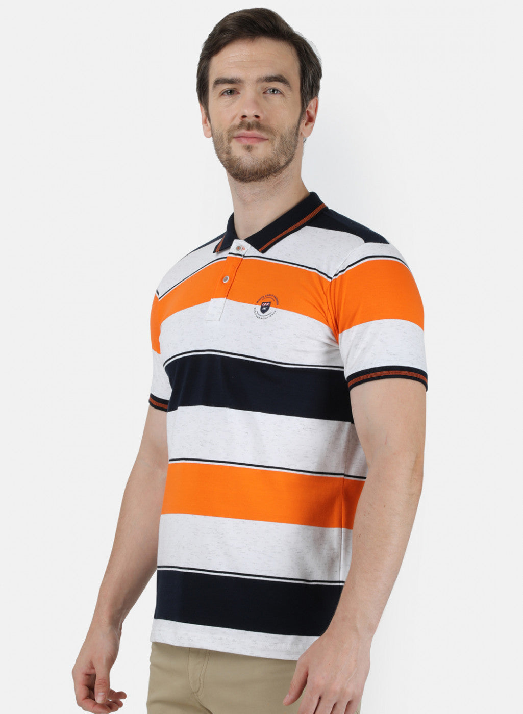 Mens Orange Stripe T-Shirt