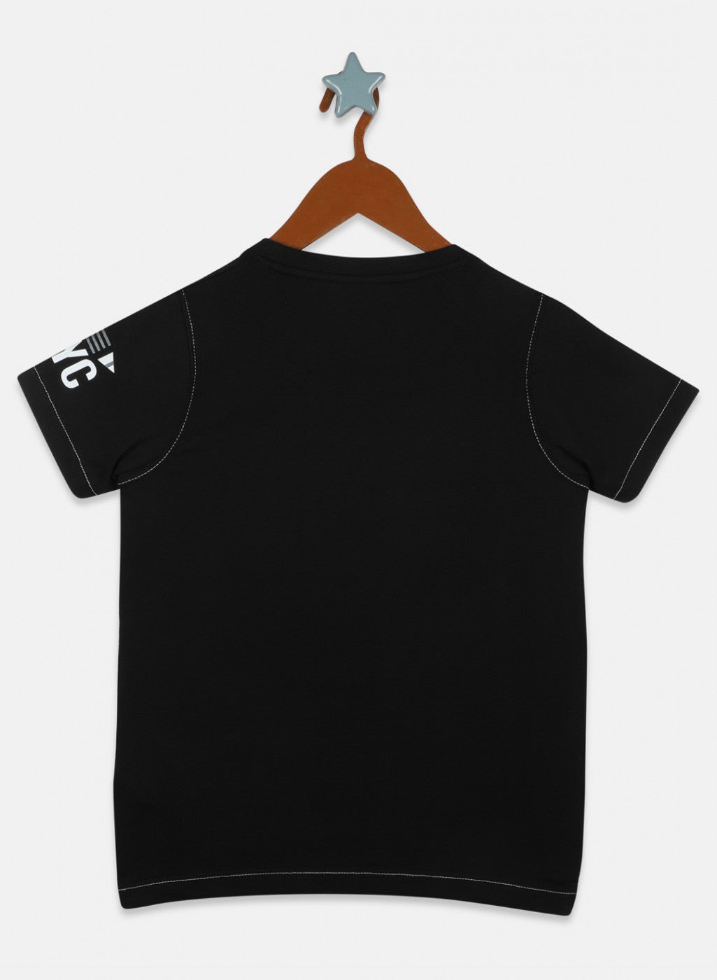 Boys Black Printed T-Shirt