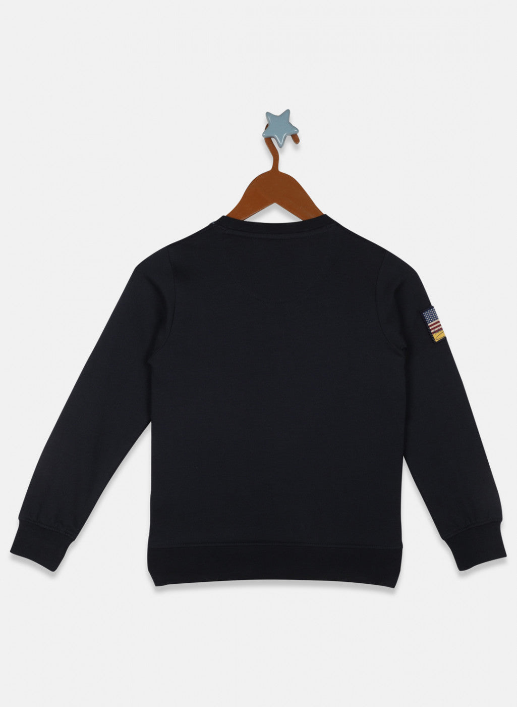 Boys Navy Blue Printed Sweatshirt