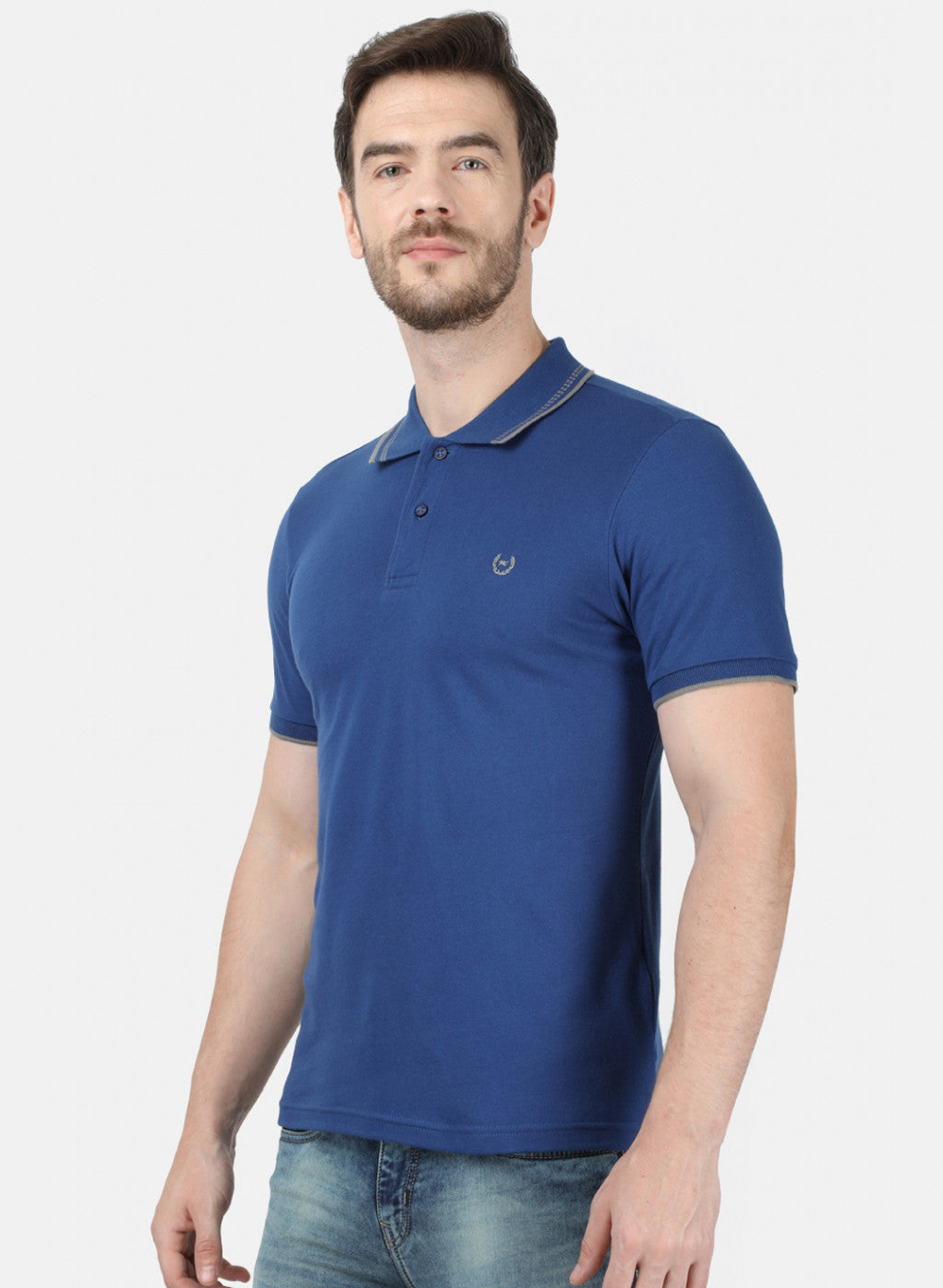 Mens Navy Blue Plain T-Shirt