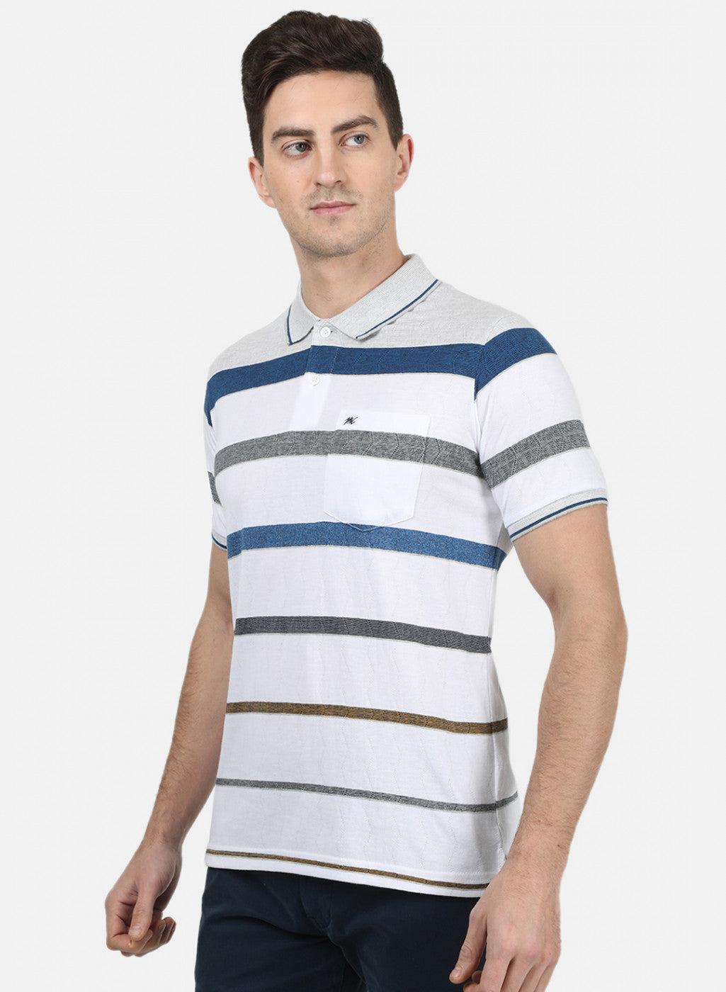 Mens White Stripe T-Shirt