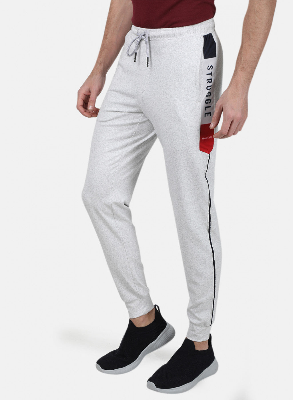 Mens Grey Plain Lower