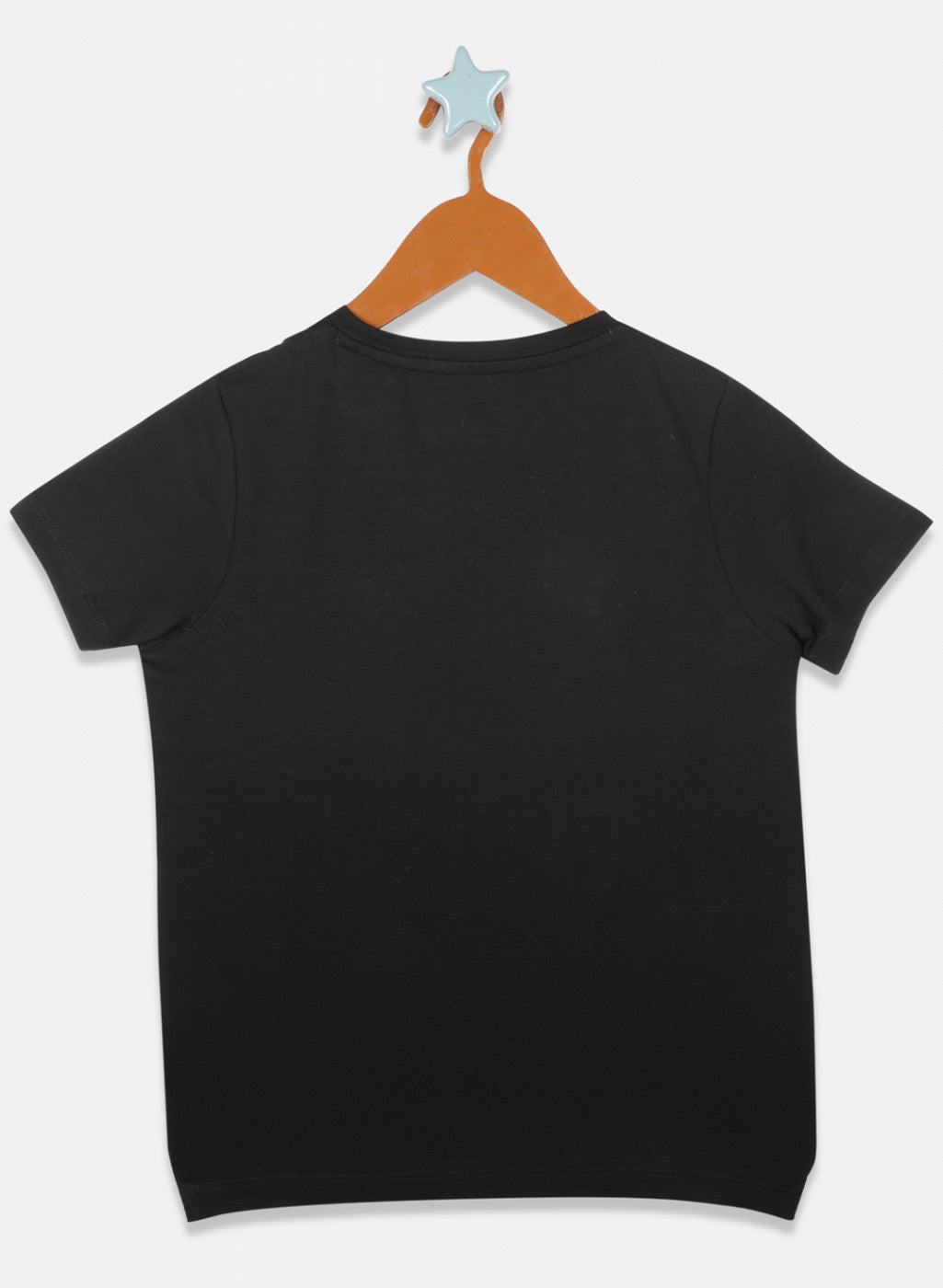 Boys Black Printed T-Shirts