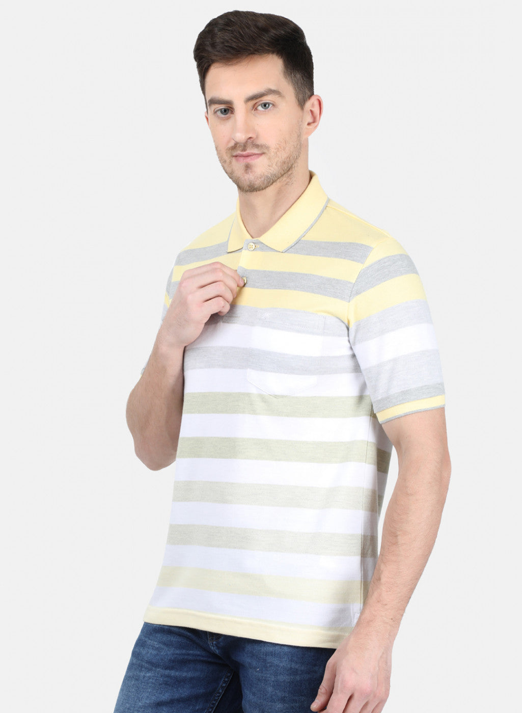 Mens Yellow Stripe T-Shirt