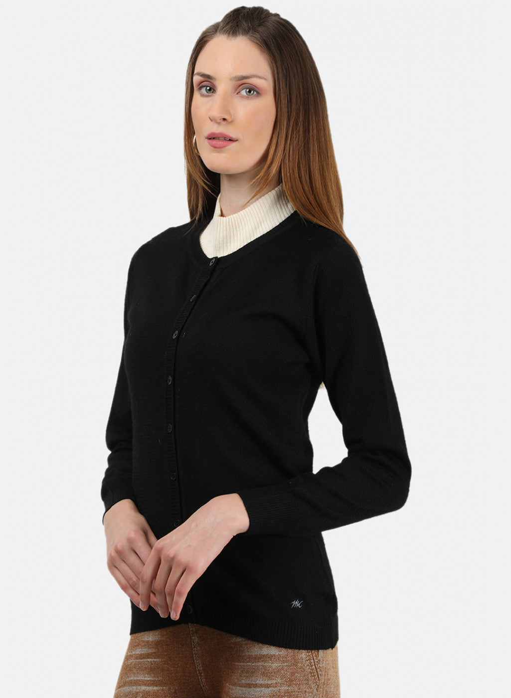 Women Black Solid Cardigan