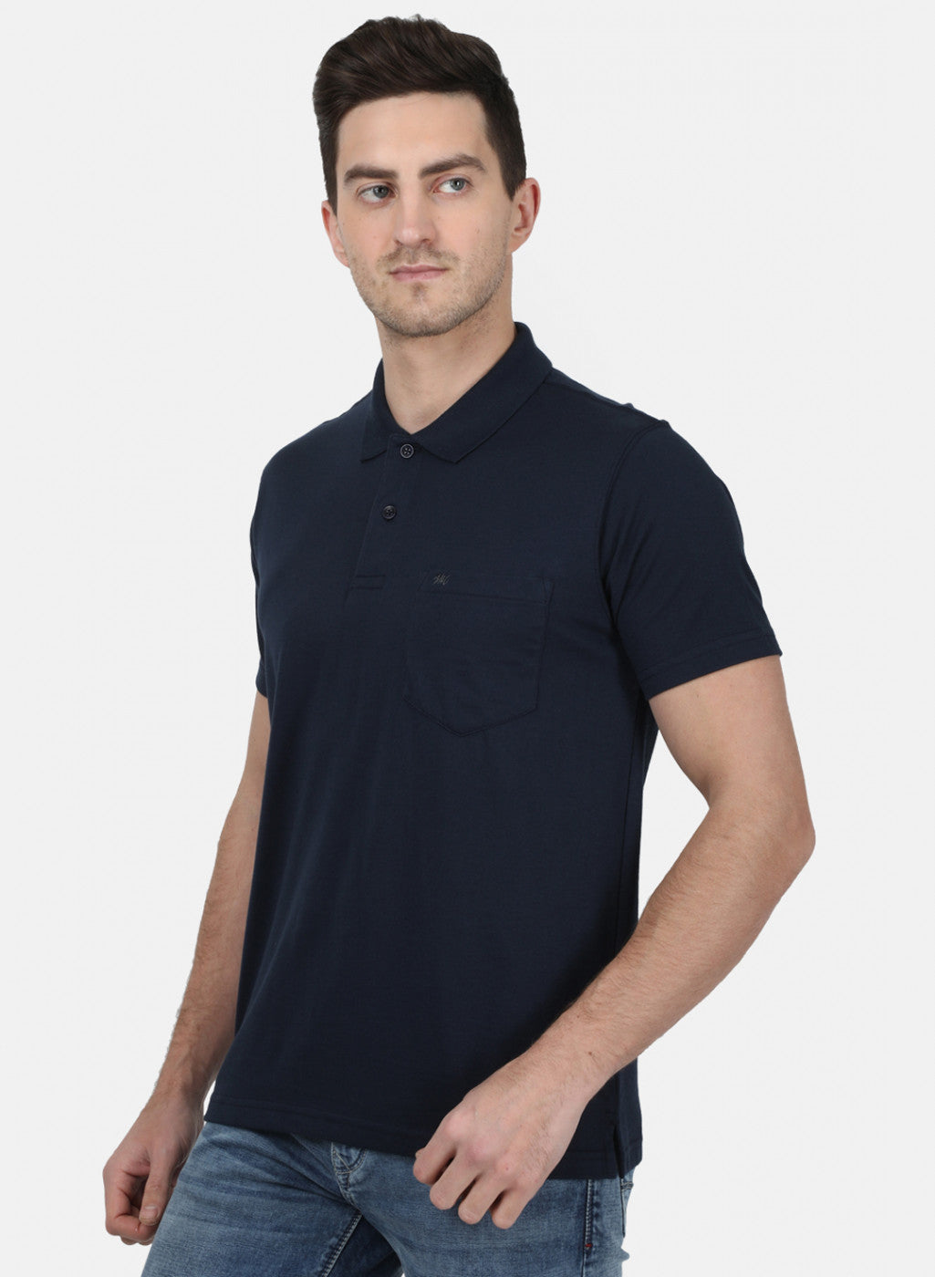 Mens NAvy Blue Plain T-Shirt
