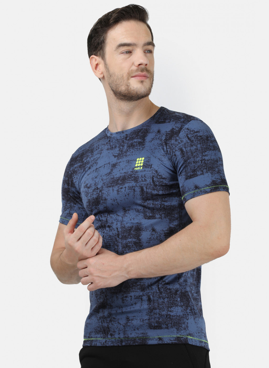 Rock.it Men Blue Printed T-Shirt
