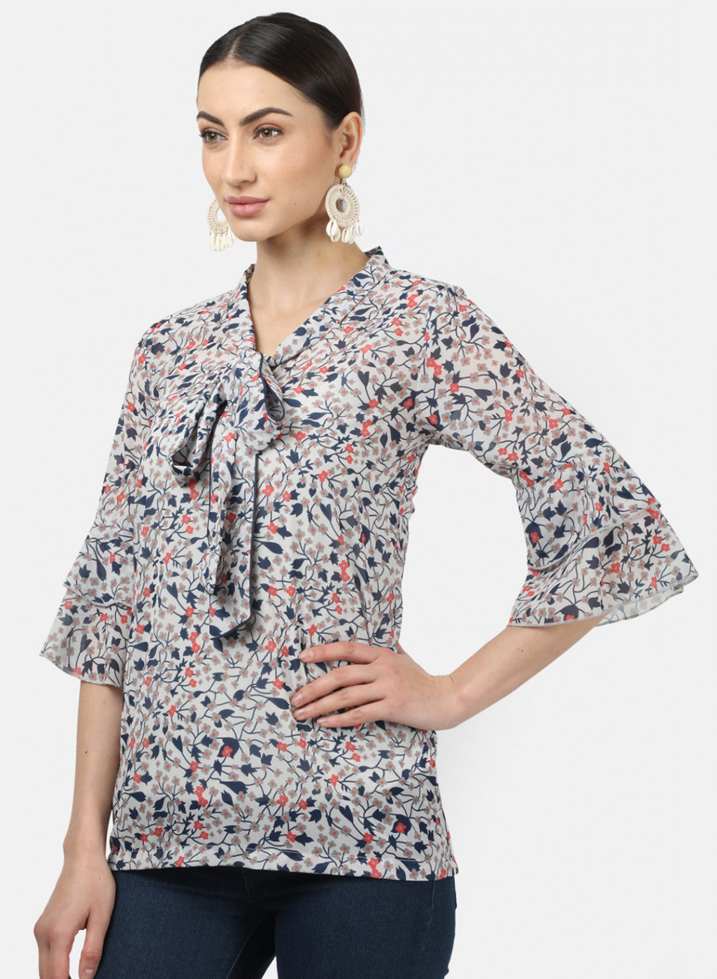 Womens Multi Color Printed Tops