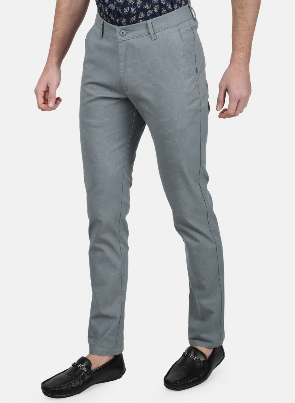 Mens Grey Smart Trouser