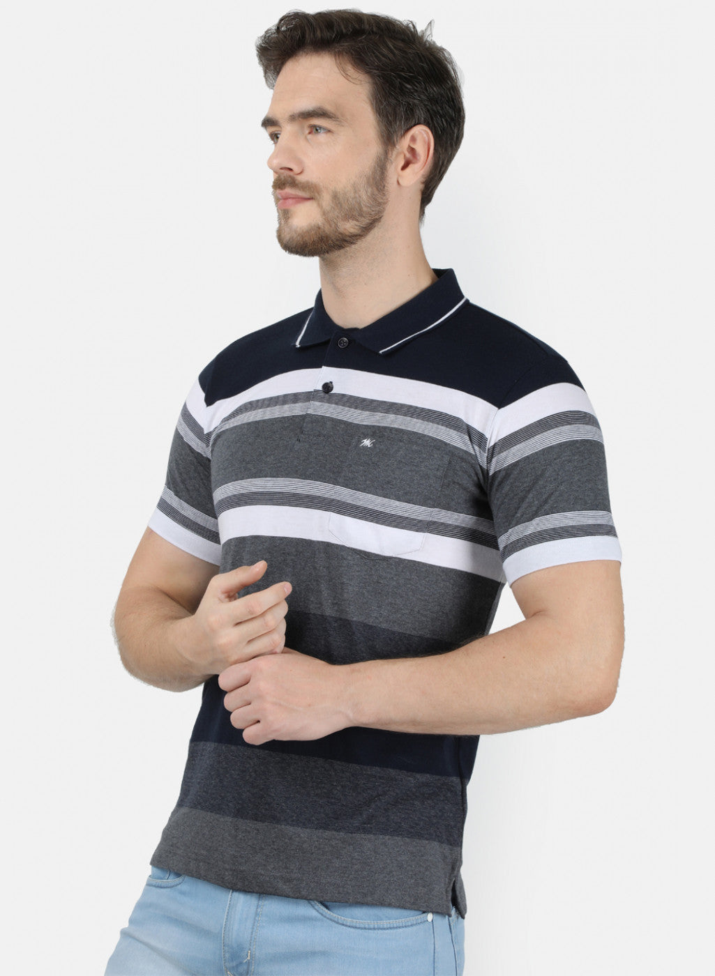 Mens NAvy Blue Stripe T-Shirt