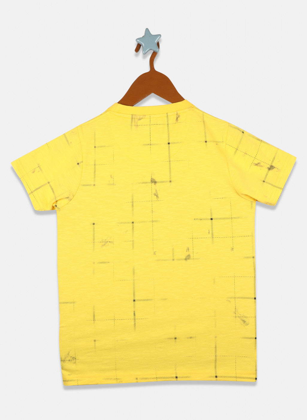 Boys Yellow Printed T-Shirt