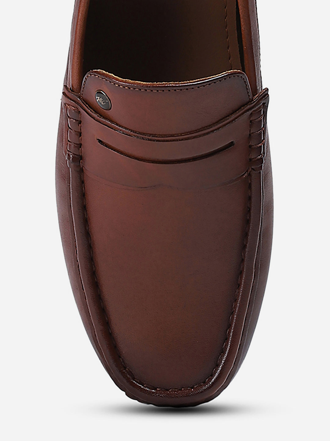 Men Tan Slip on Genuine Leather Loafers