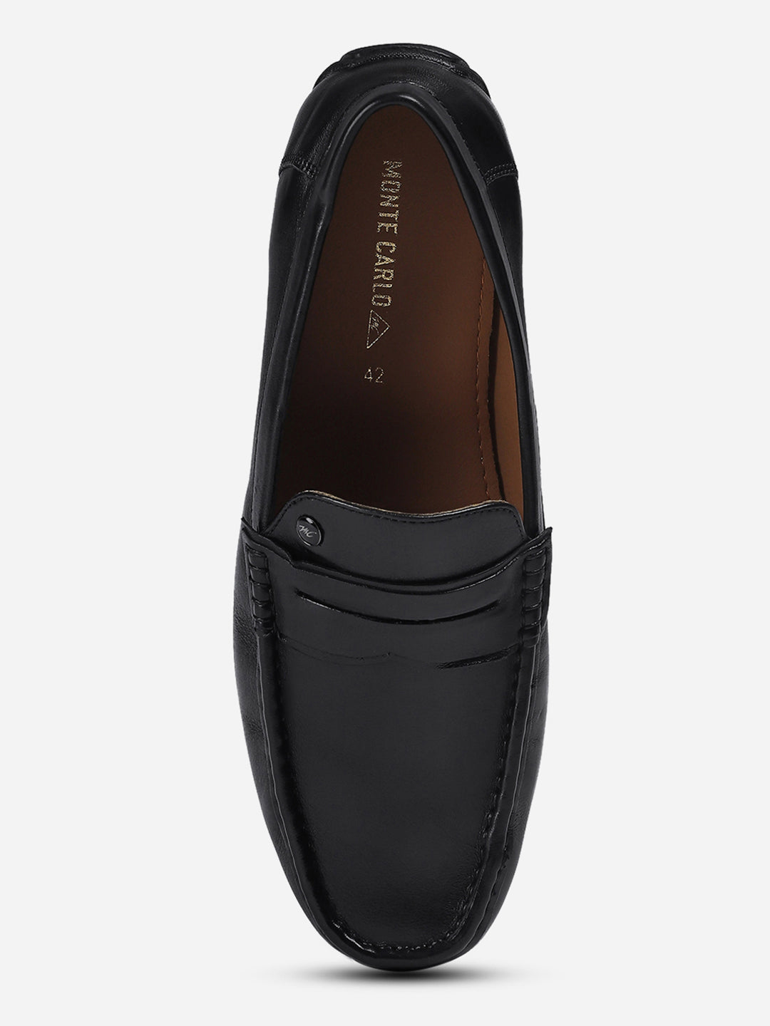 Men Black Slip on Genuine Leather Loafers