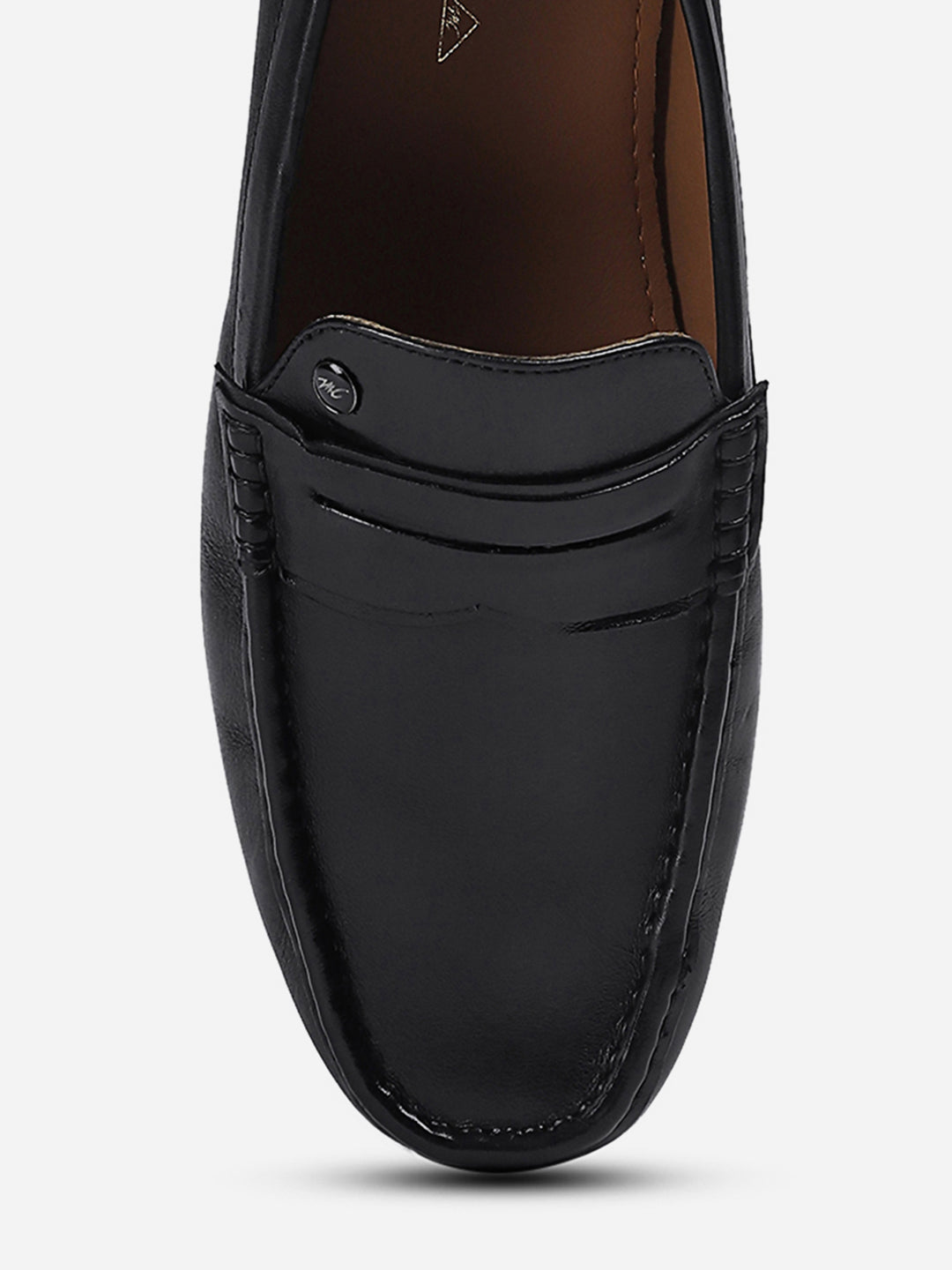 Men Black Slip on Genuine Leather Loafers