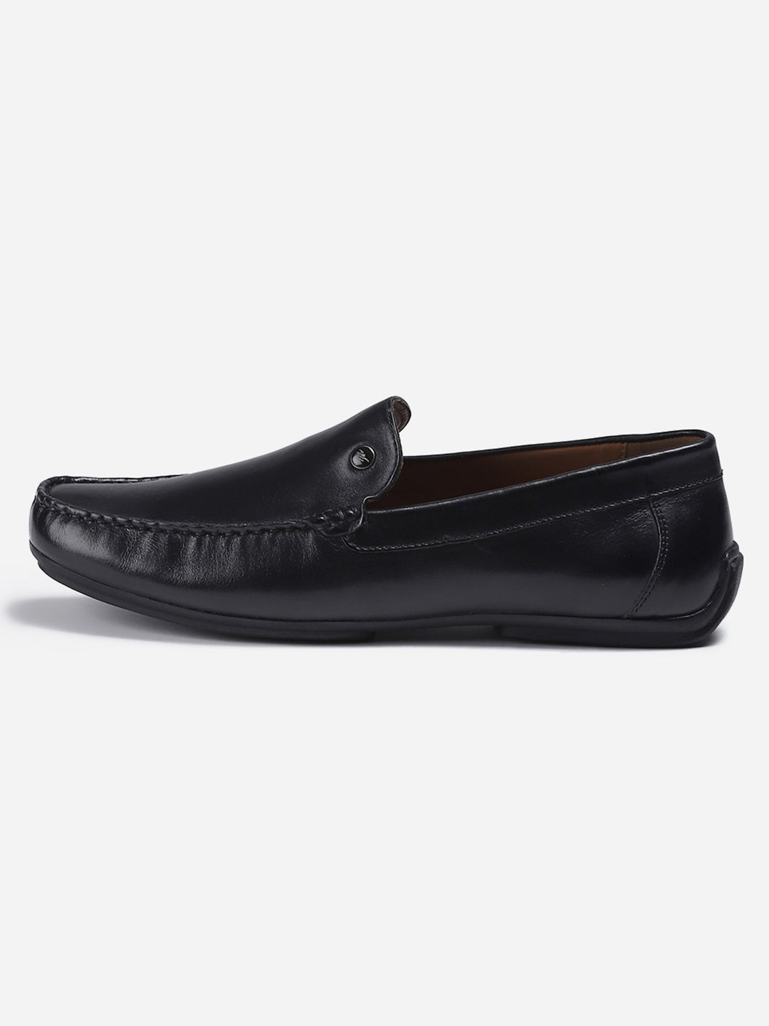 Men Black Slip on Genuine Leather Loafers
