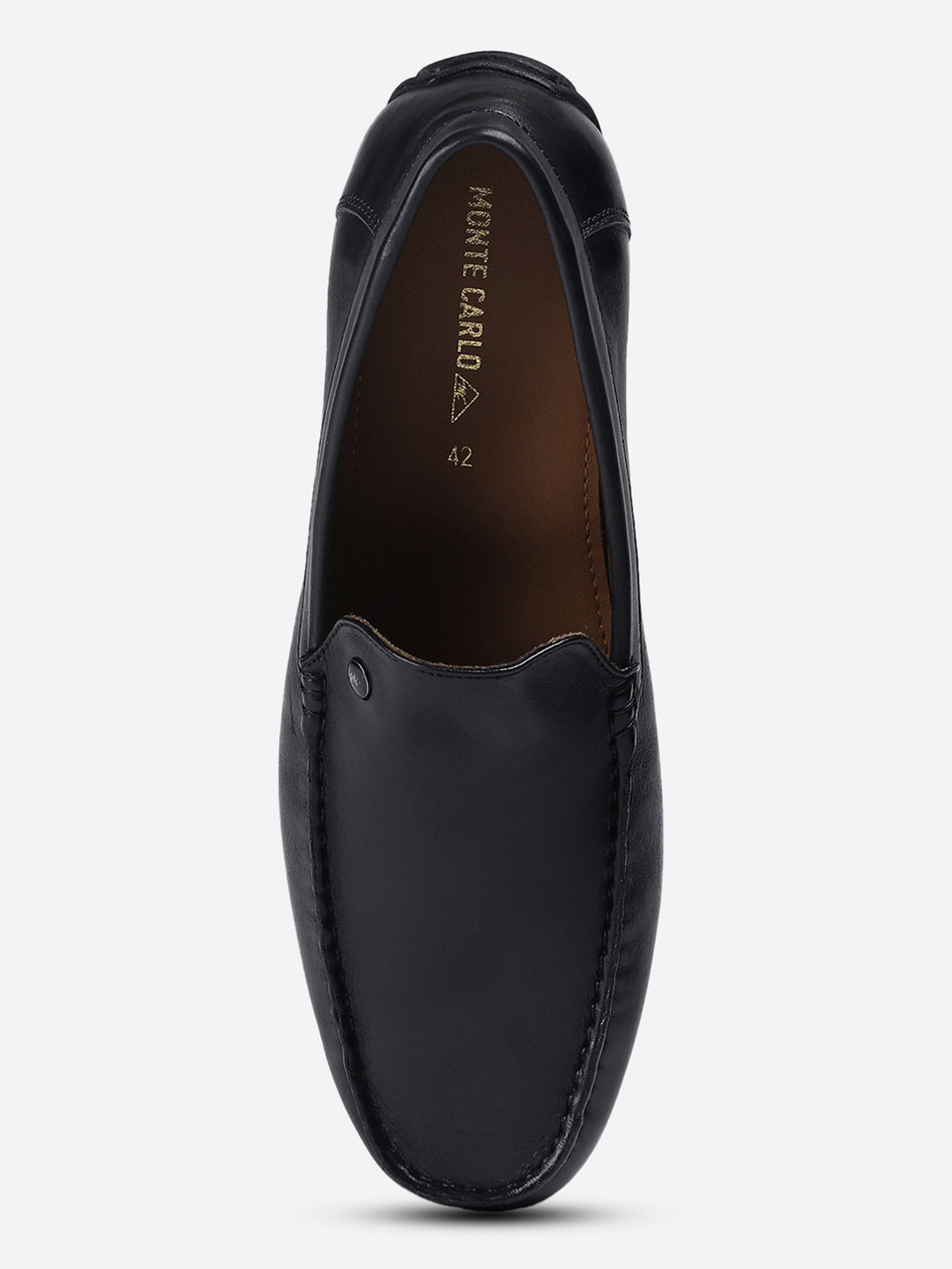 Men Black Slip on Genuine Leather Loafers