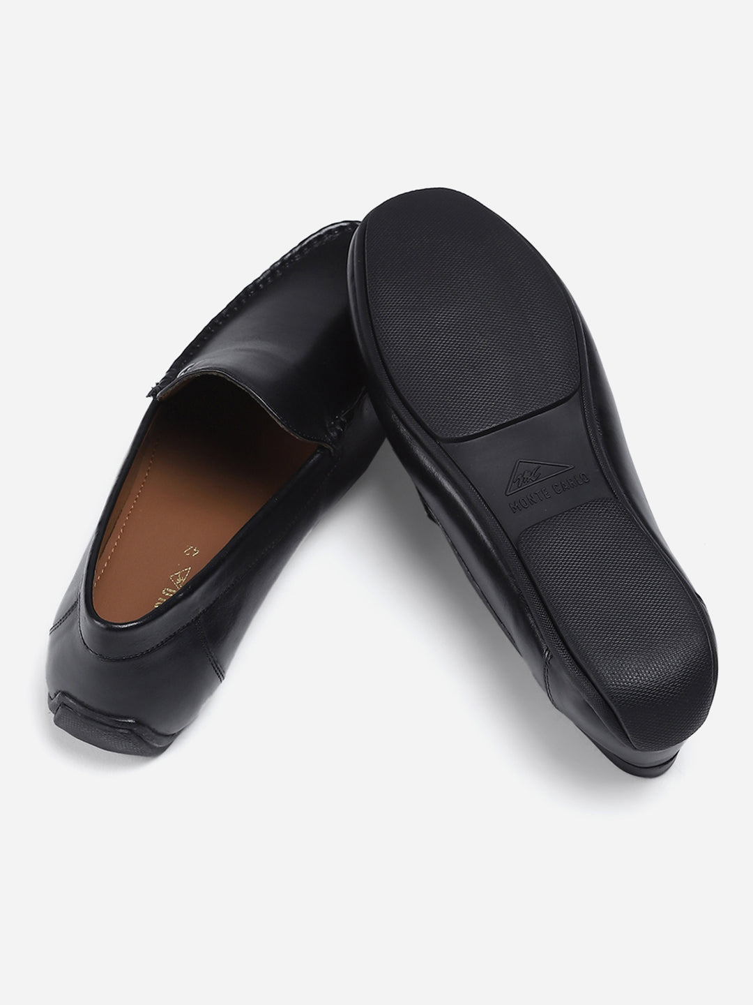 Men Black Slip on Genuine Leather Loafers