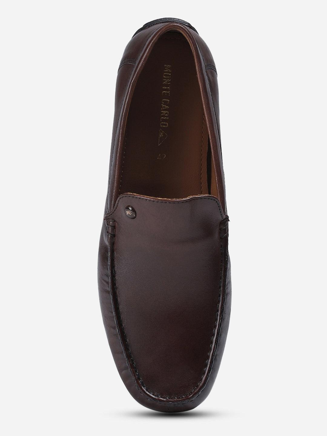 Men Brown Slip on Genuine Leather Loafers