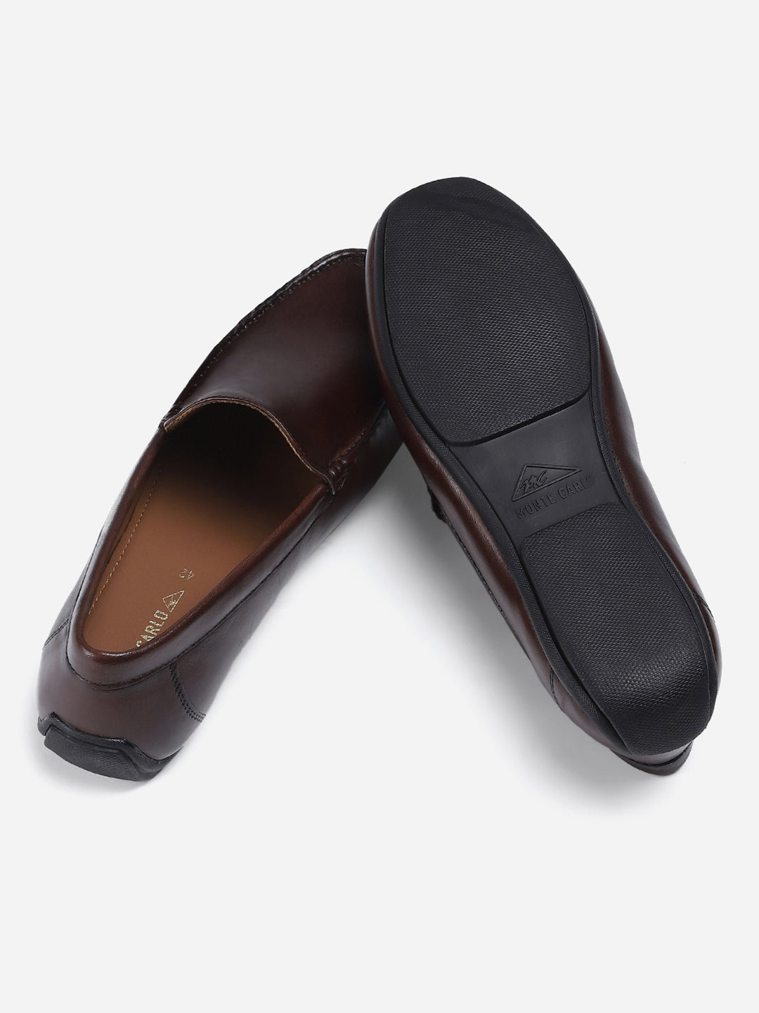 Men Brown Slip on Genuine Leather Loafers
