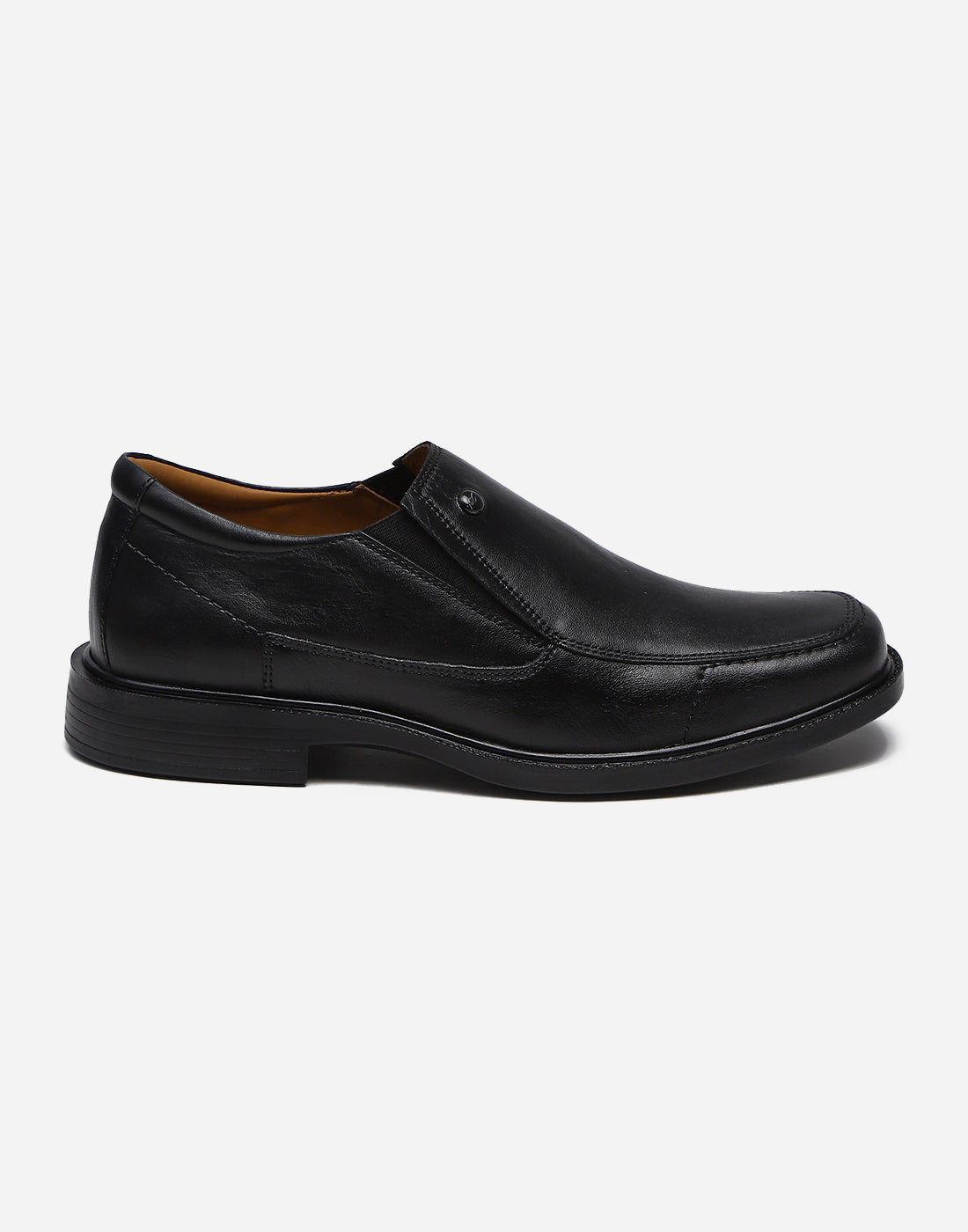 Men Black Slip on Genuine Leather Penny Loafers