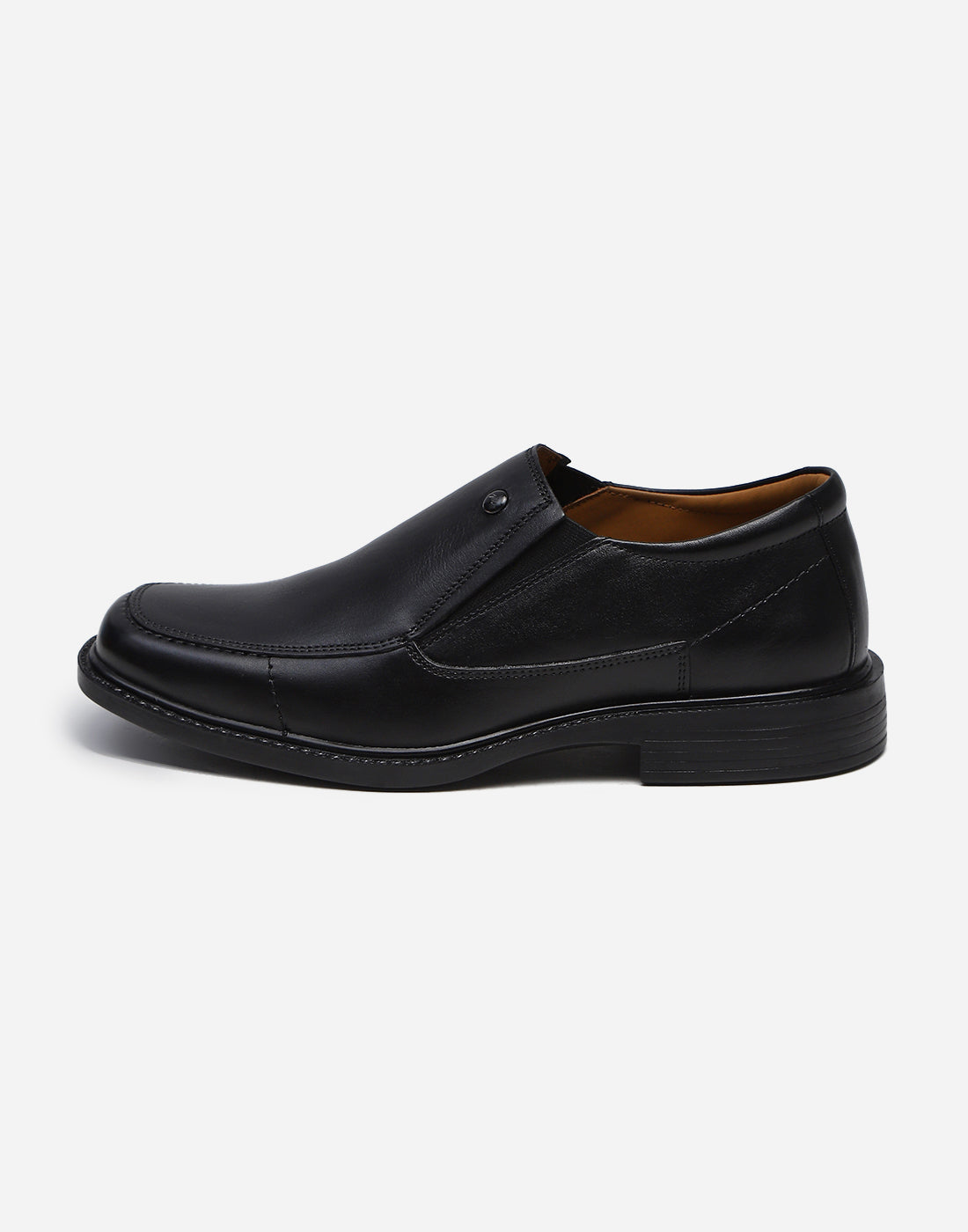 Men Black Slip on Genuine Leather Penny Loafers