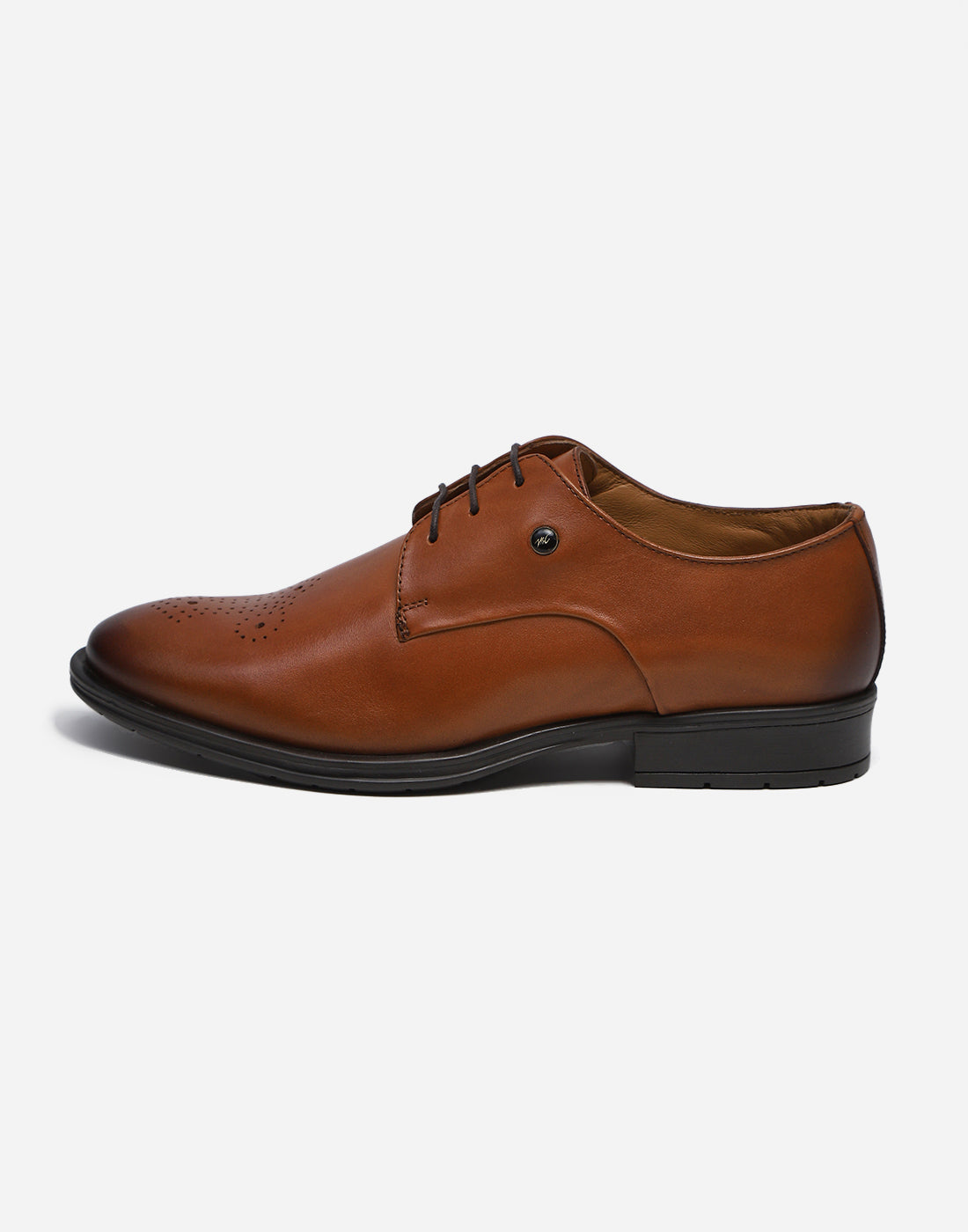 Men Tan Lace Up Genuine Leather Formal Brogues