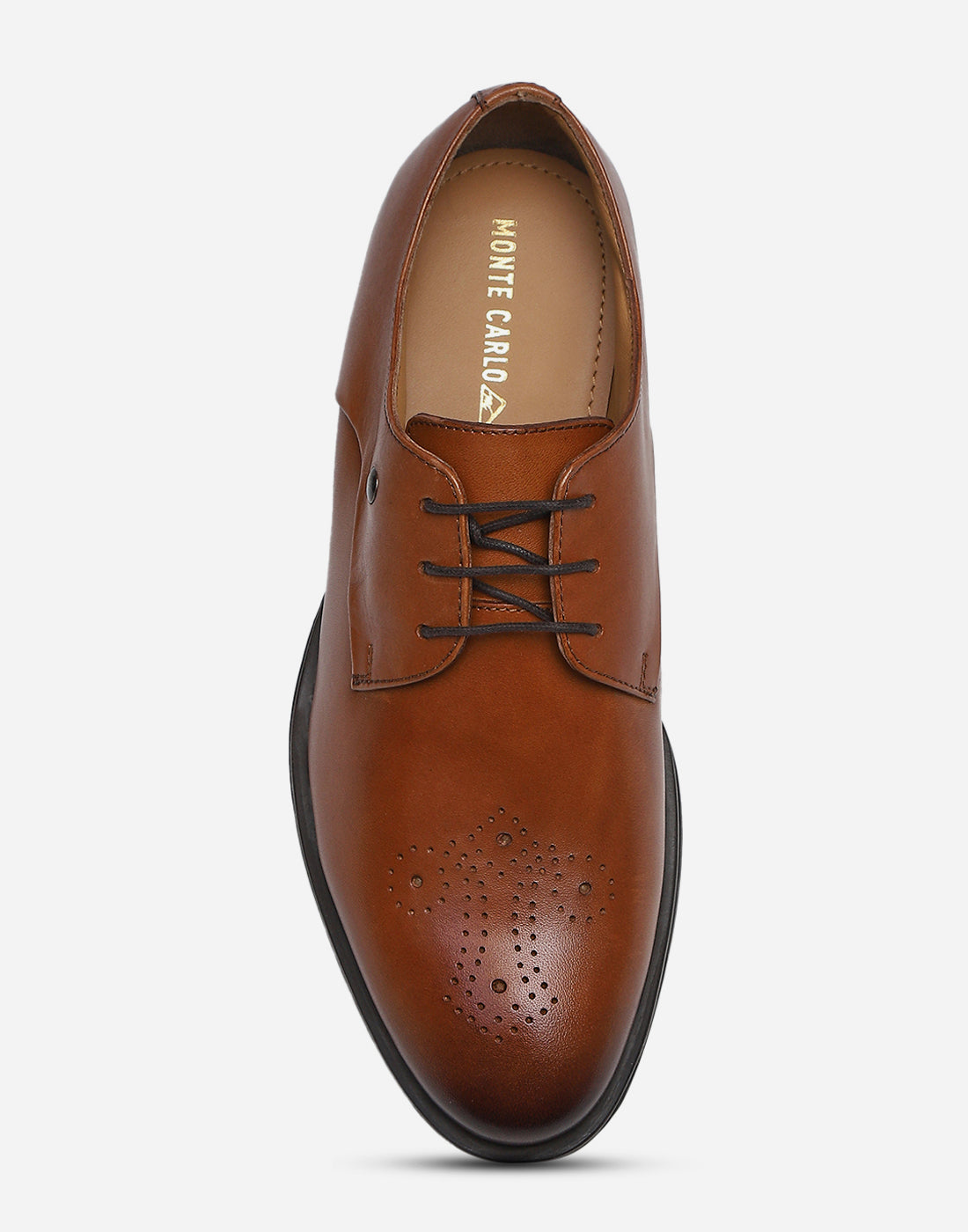 Men Tan Lace Up Genuine Leather Formal Brogues