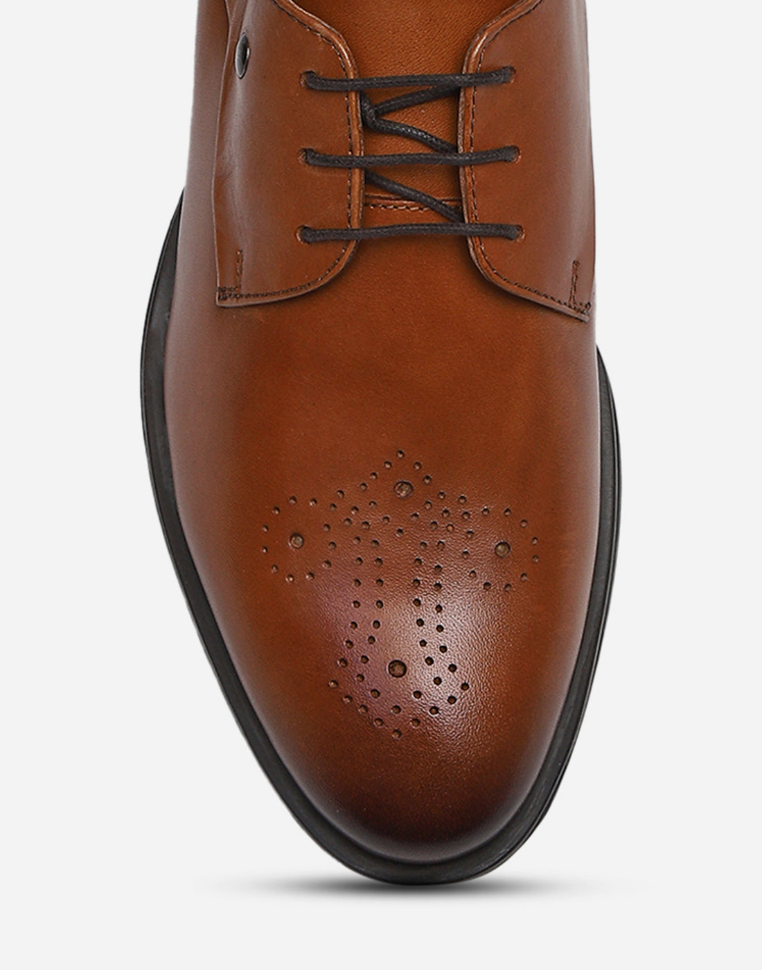 Men Tan Lace Up Genuine Leather Formal Brogues