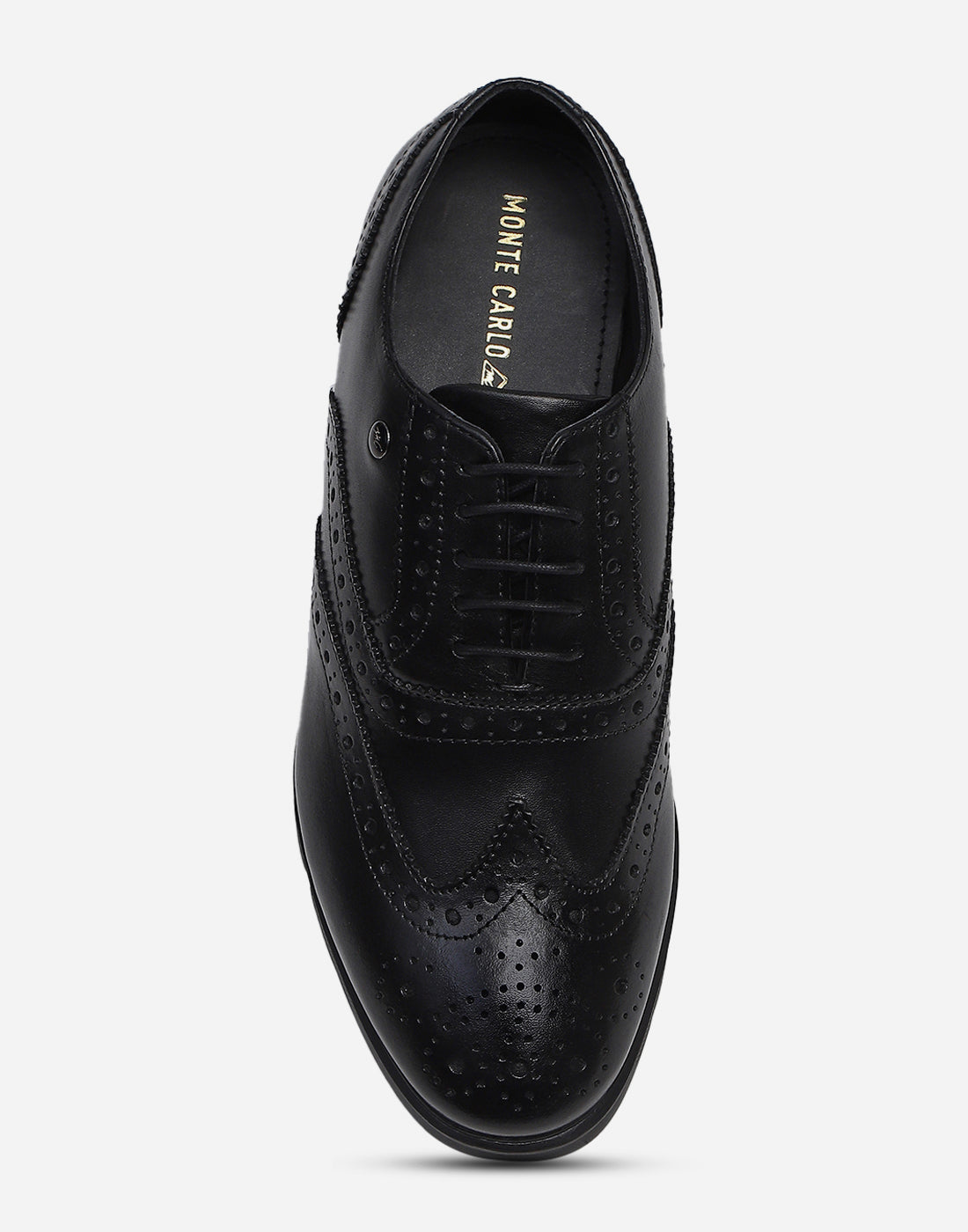 Men Black Lace Up Genuine Leather Formal Brogues