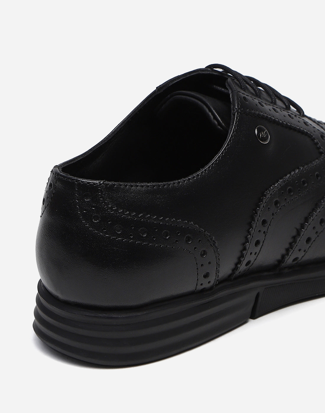 Men Black Lace Up Genuine Leather Formal Brogues