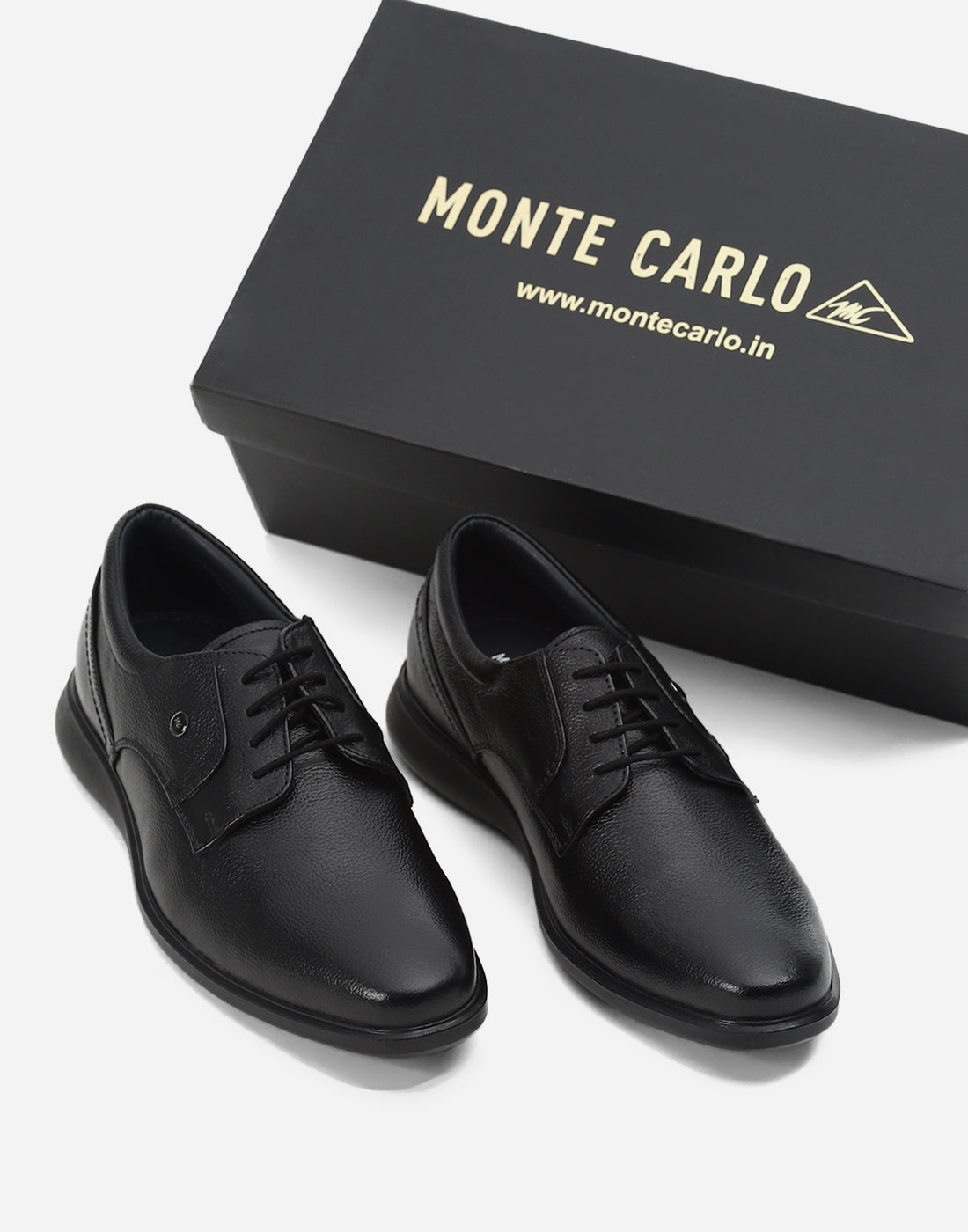 Men Black Lace Up Genuine Leather Formal Derby