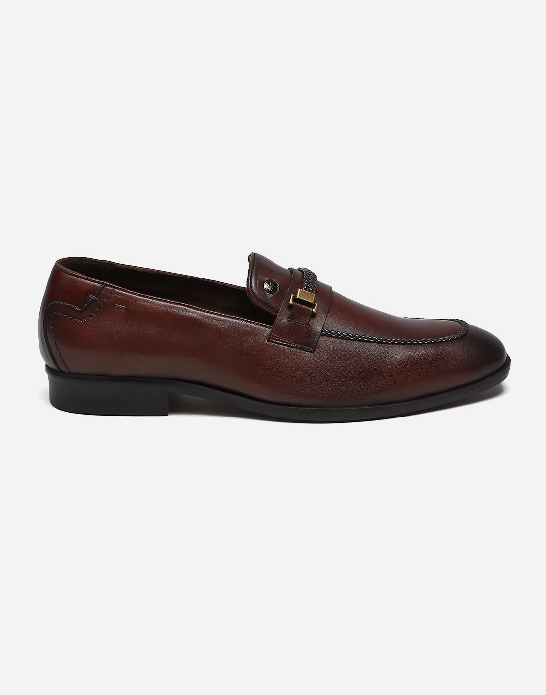 Men Burgundy Slip on Genuine Leather Loafers
