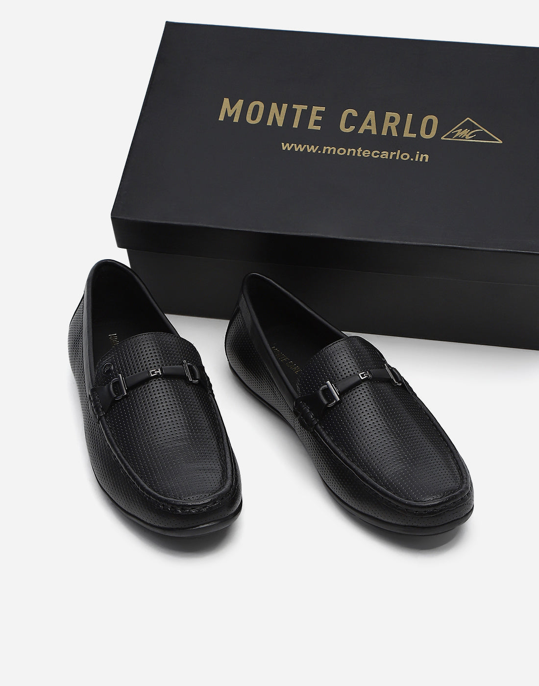 Men Black Slip on Genuine Leather Penny Loafers