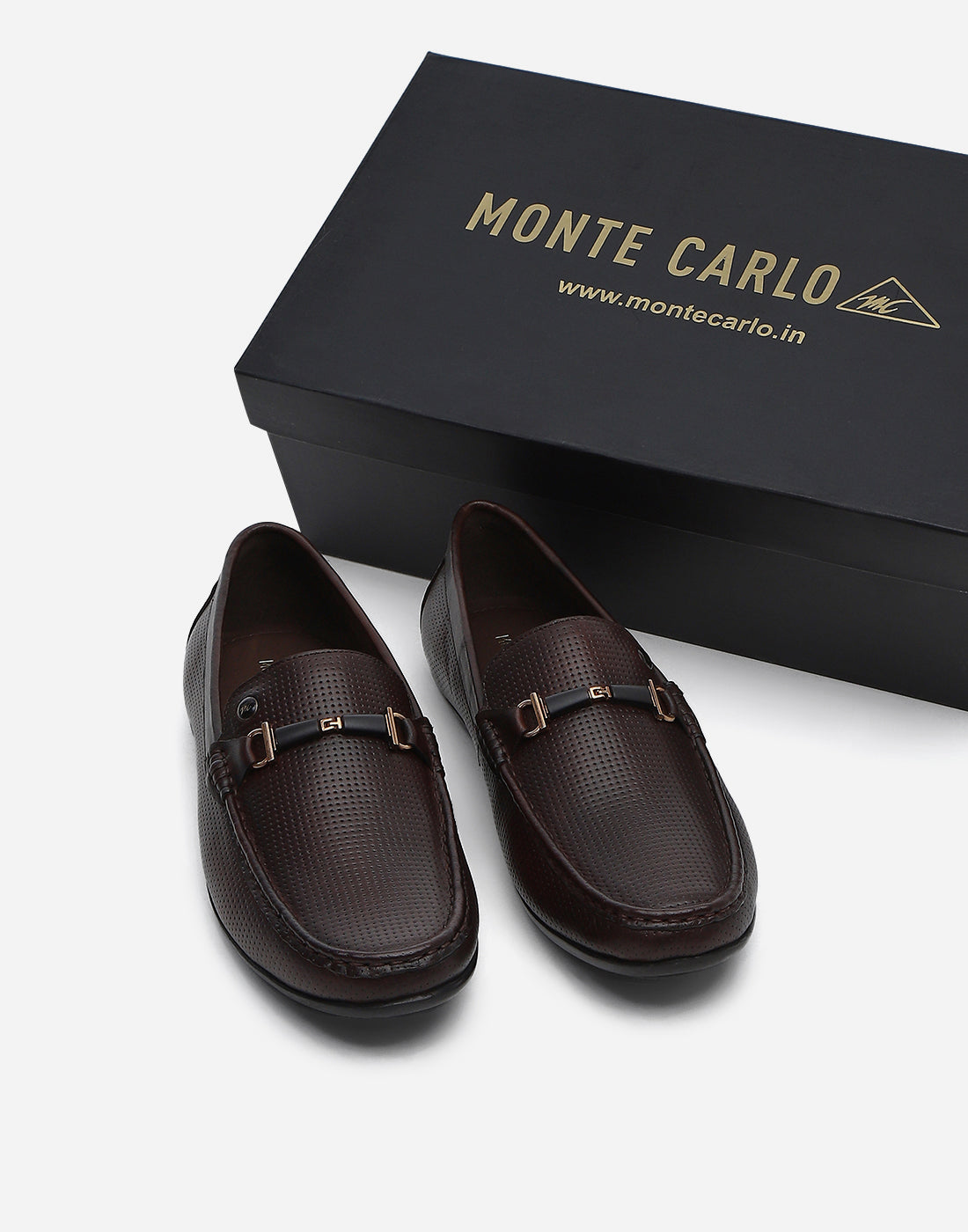 Men Brown Slip on Genuine Leather Penny Loafers