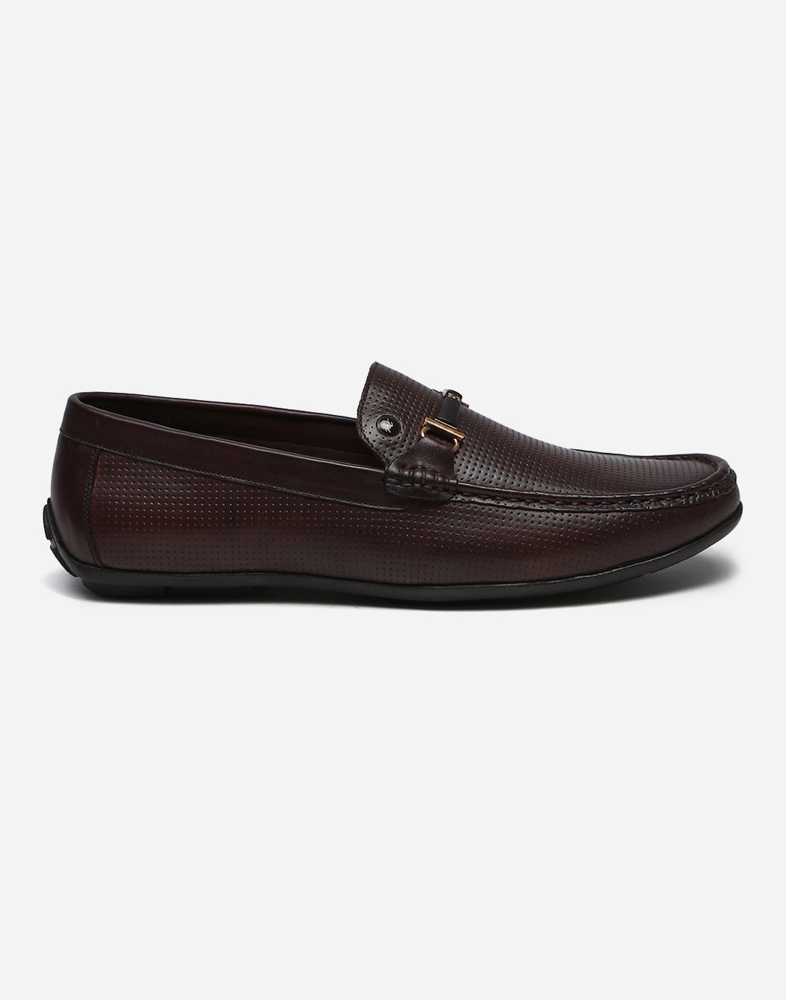 Men Brown Slip on Genuine Leather Penny Loafers