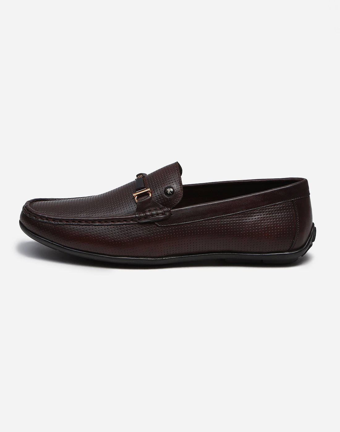 Men Brown Slip on Genuine Leather Penny Loafers