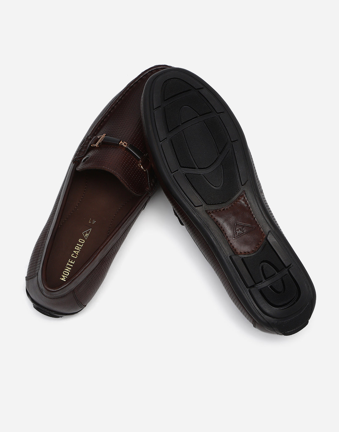 Men Brown Slip on Genuine Leather Penny Loafers