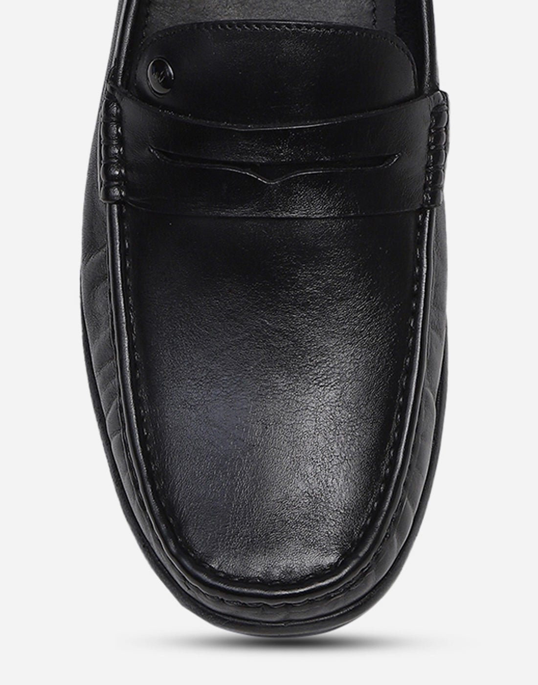Men Black Slip on Genuine Leather Penny Loafers