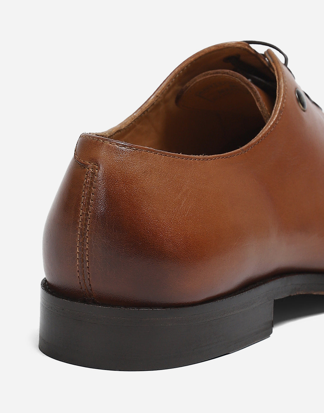 Men Tan Lace Up Genuine Leather Formal Oxfords