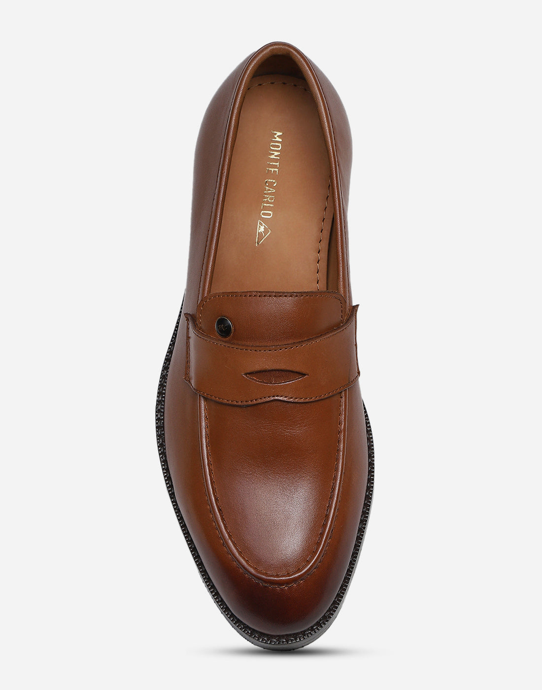 Men Tan Slip on Genuine Leather Loafers