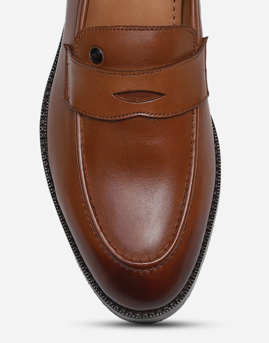 Men Tan Slip on Genuine Leather Loafers